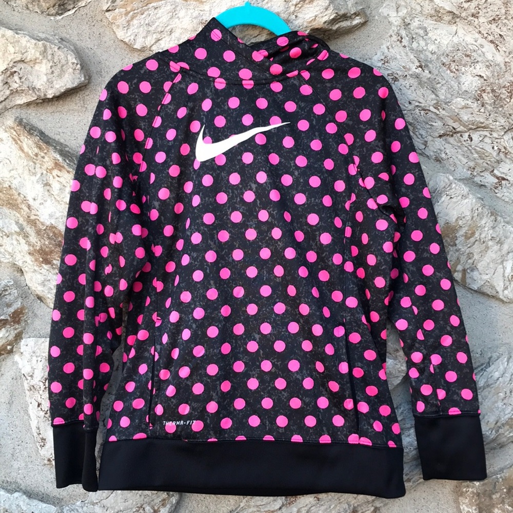 Nike Girls KO 3.0 Polka Dot Hoodie Pullover